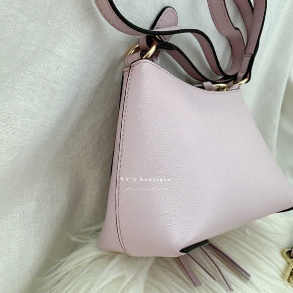 See by Chloé Joan Mini Crossbody Top Handle Bag Leather Creamy Lilac Purple - Picture 7 of 12